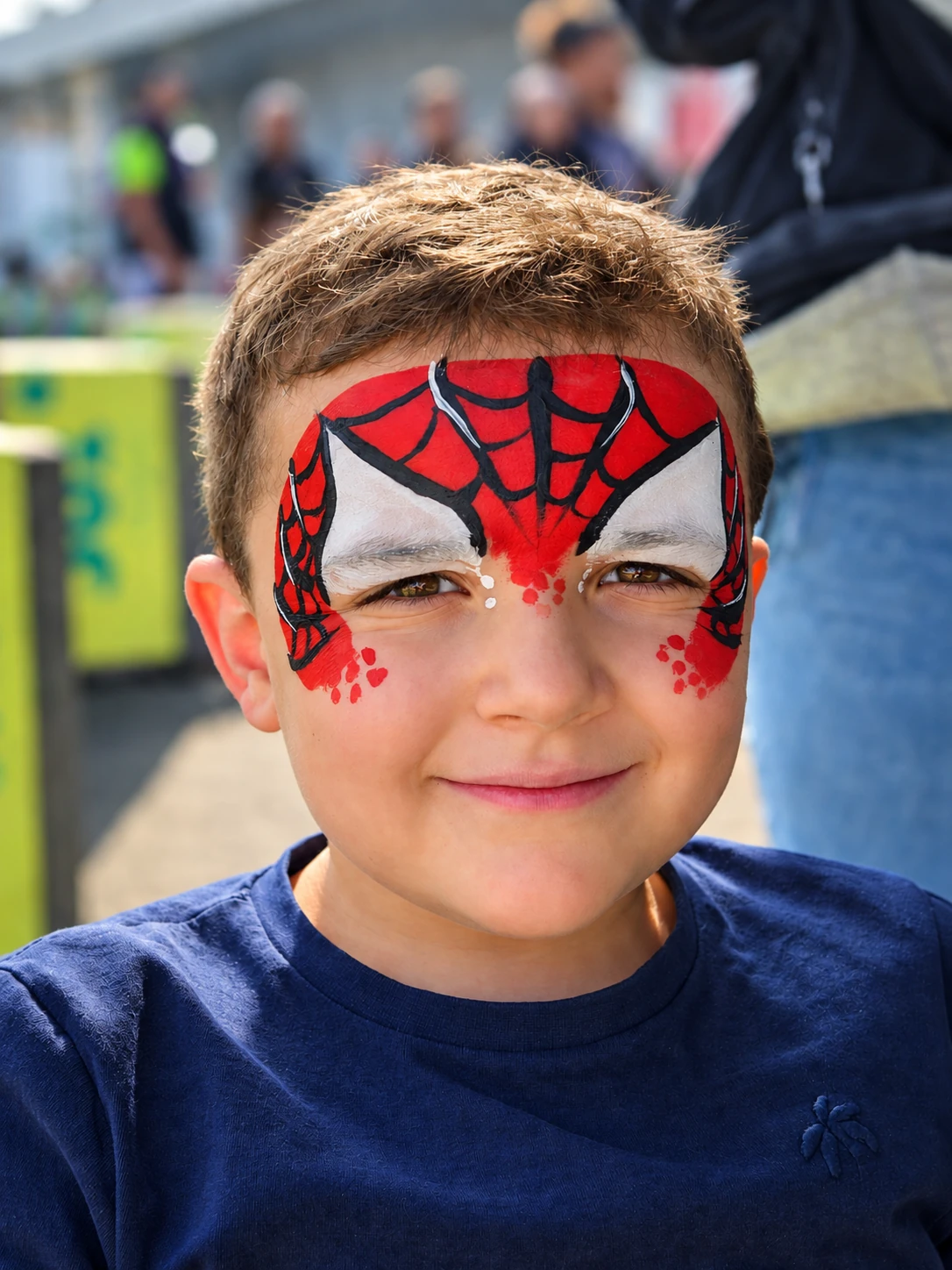 Maquillage enfant Spider-Man lors de l’anniversaire de L’Autre Faubourg à Cholet le 21 mars 2026