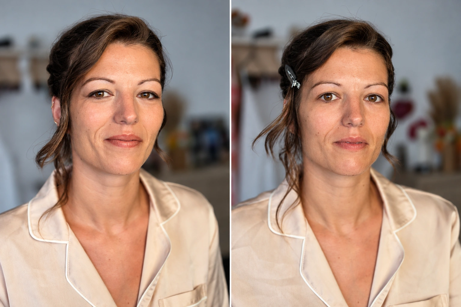 Maquillage Soft Glam d’une invitée au mariage de Déborah dans le Pays de Retz en juillet 2026