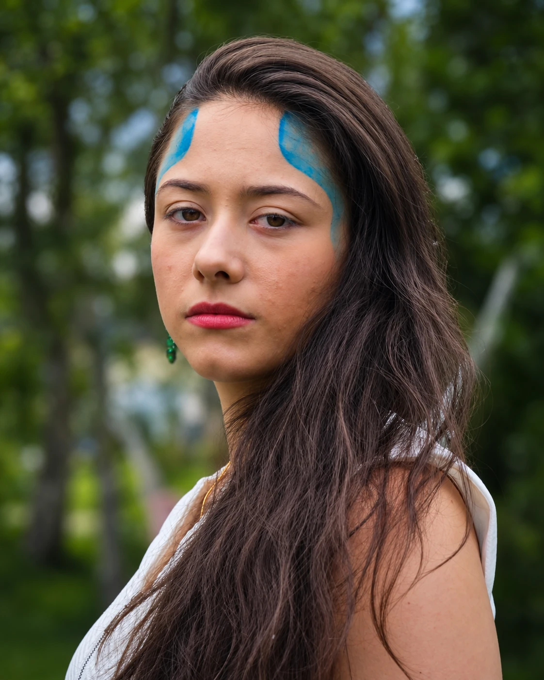 Maquillage artistique extraterrestre sur personnage féminin pour le court-métrage Xenys de 3IS Nantes